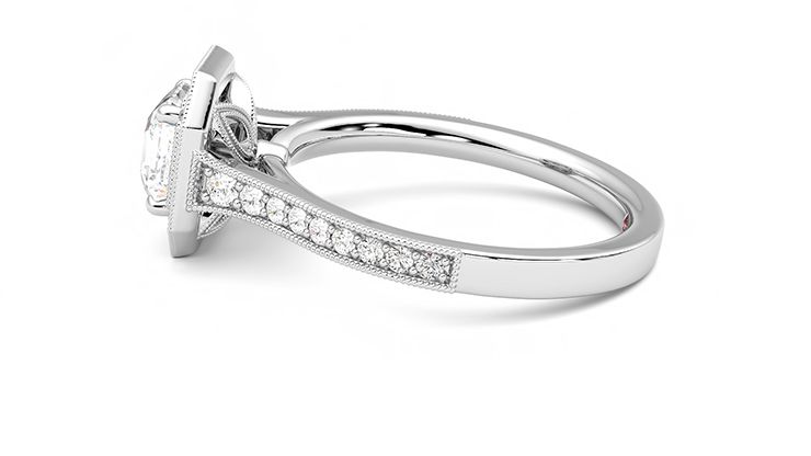 Taylor & Hart Talisman Asscher Engagement Ring 360 degree image 20
