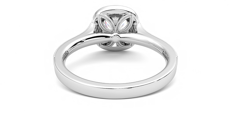 Taylor & Hart Talisman Cushion Engagement Ring 360 degree image 15