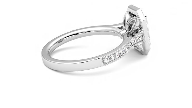 Taylor & Hart Talisman Emerald Engagement Ring 360 degree image 11
