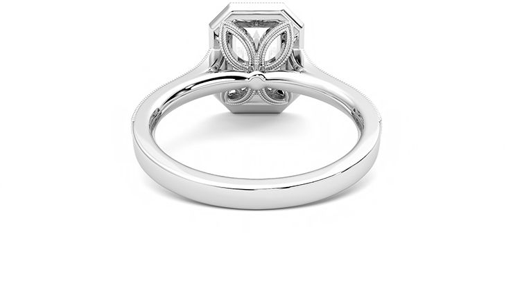 Taylor & Hart Talisman Emerald Engagement Ring 360 degree image 15
