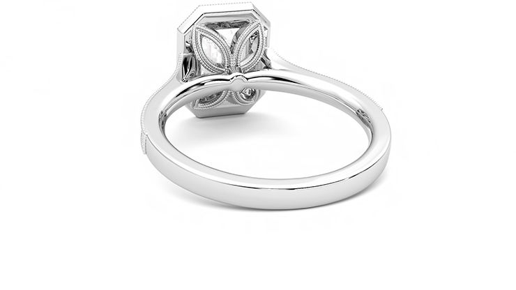 Taylor & Hart Talisman Emerald Engagement Ring 360 degree image 16