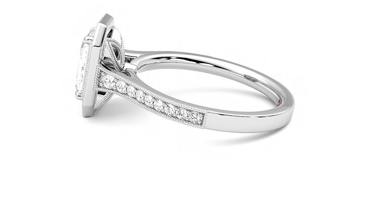 Taylor & Hart Talisman Emerald Engagement Ring 360 degree image 20