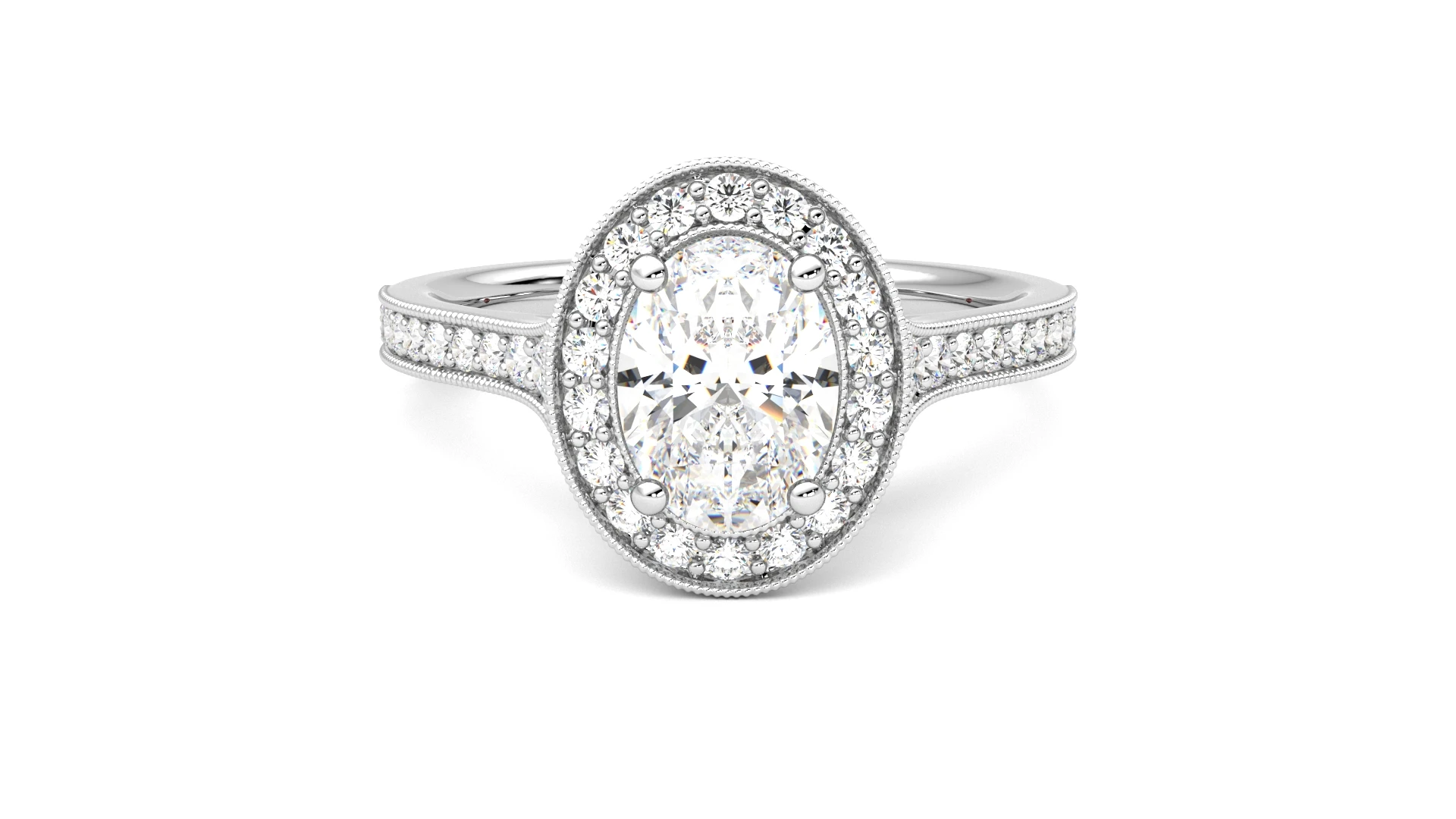 Taylor & Hart Talisman Oval Engagement Ring 360 detail 01