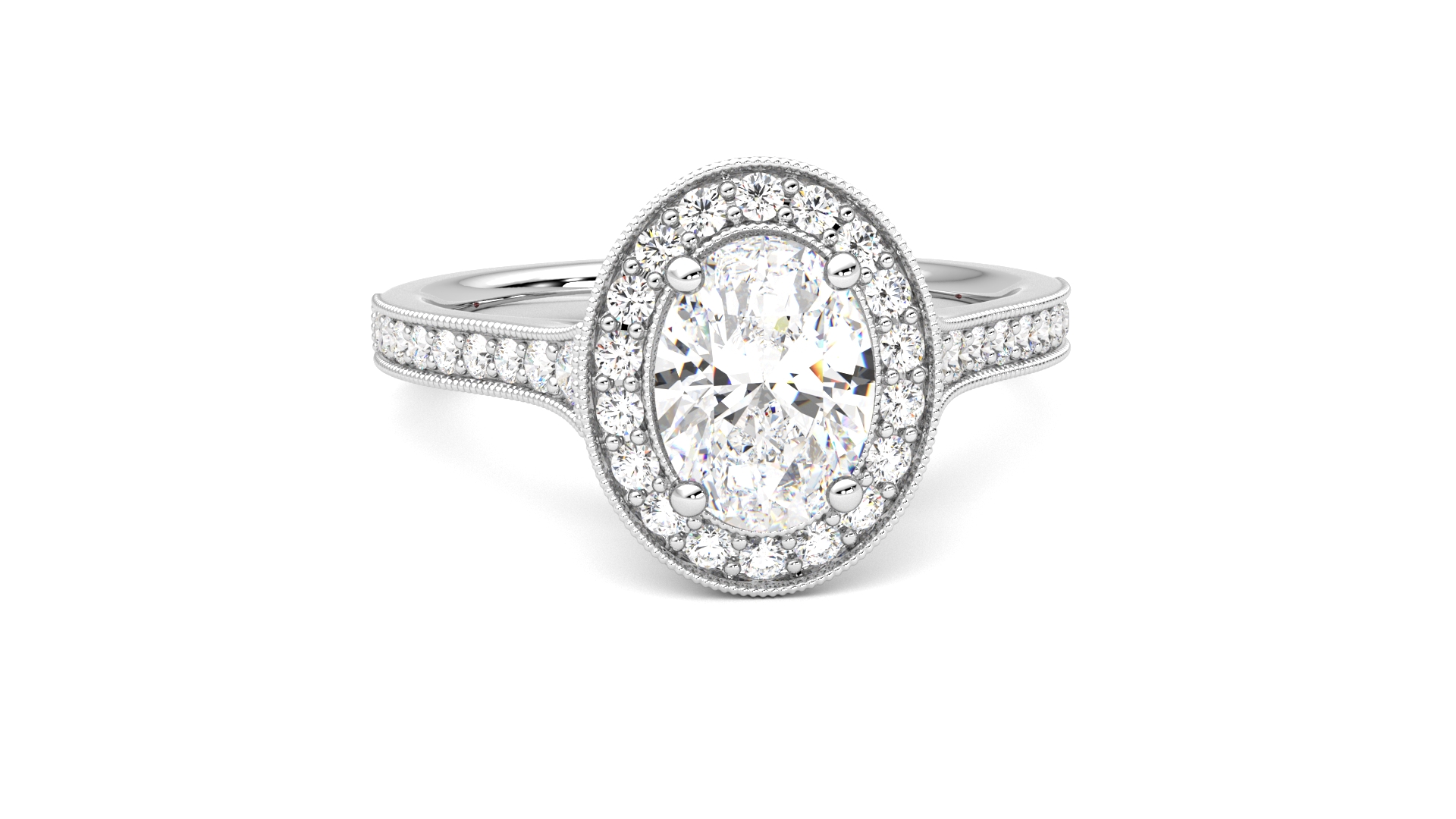 Taylor & Hart Talisman Oval Engagement Ring 360 degree image 2