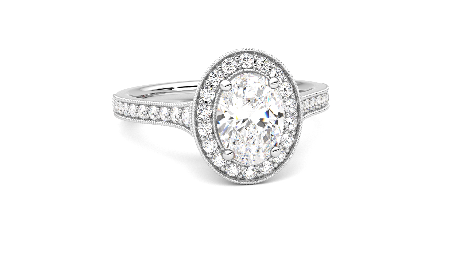 Taylor & Hart Talisman Oval Engagement Ring 360 degree image 3