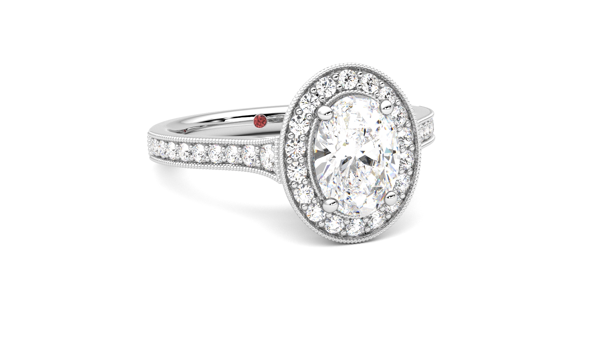 Taylor & Hart Talisman Oval Engagement Ring 360 degree image 4