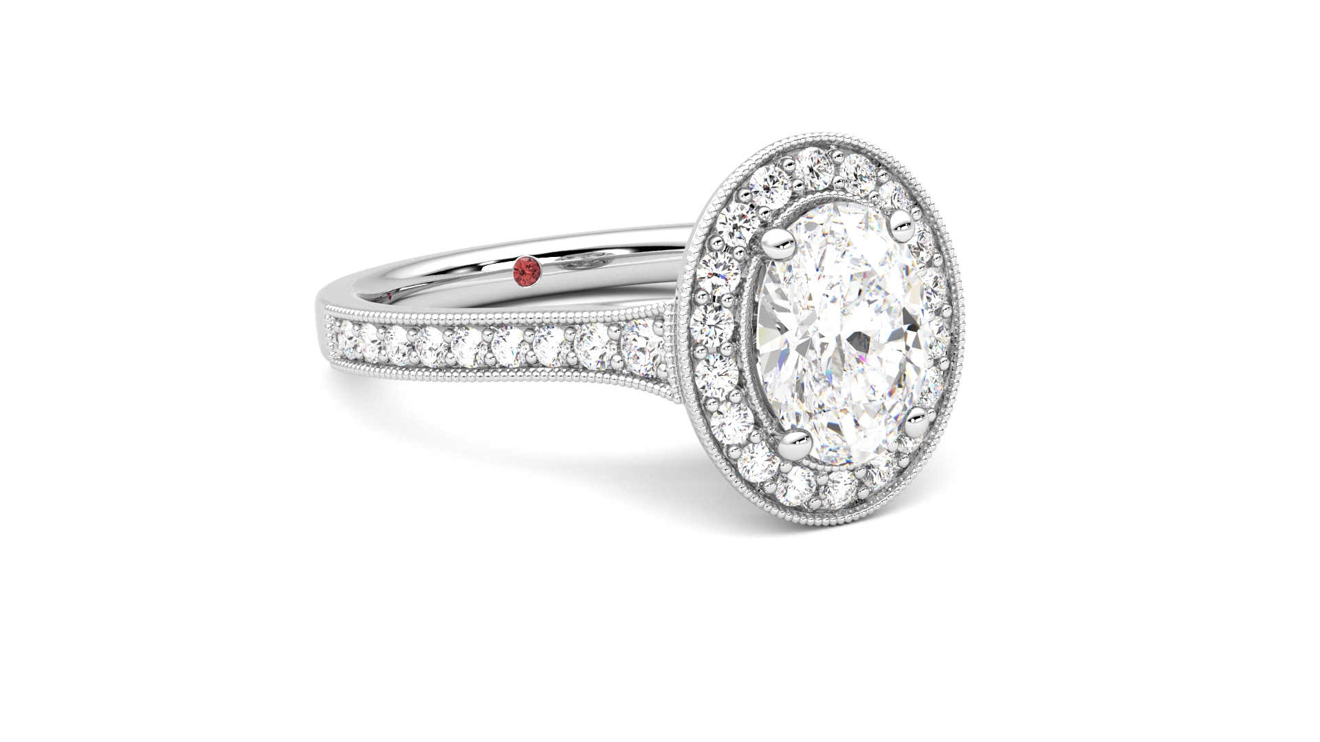 Taylor & Hart Talisman Oval Engagement Ring 360 degree image 5