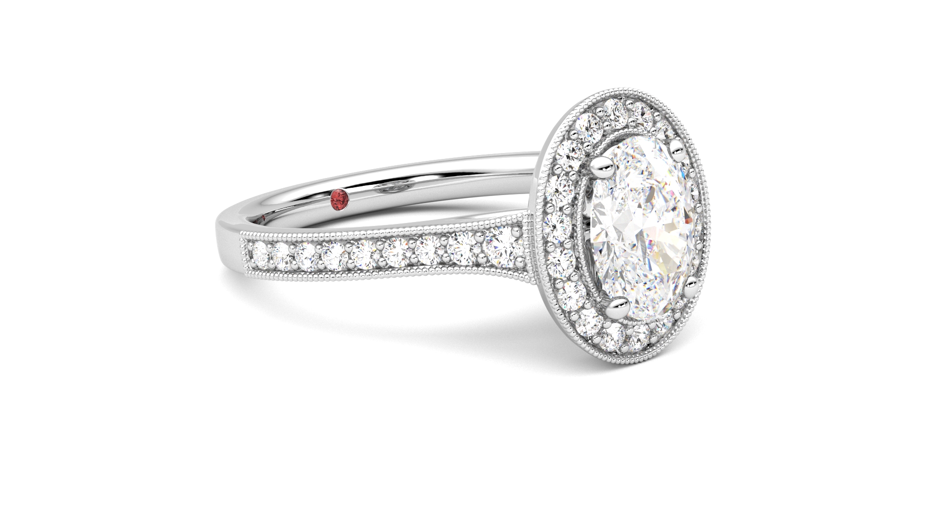 Taylor & Hart Talisman Oval Engagement Ring 360 degree image 6