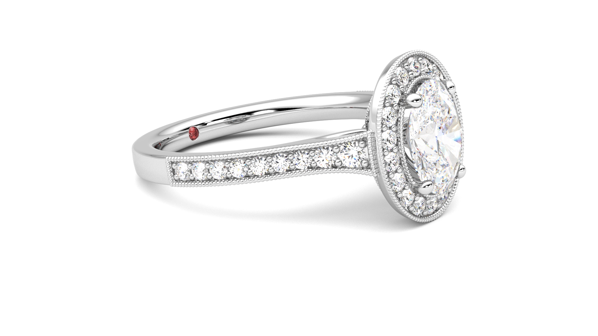 Taylor & Hart Talisman Oval Engagement Ring 360 degree image 7