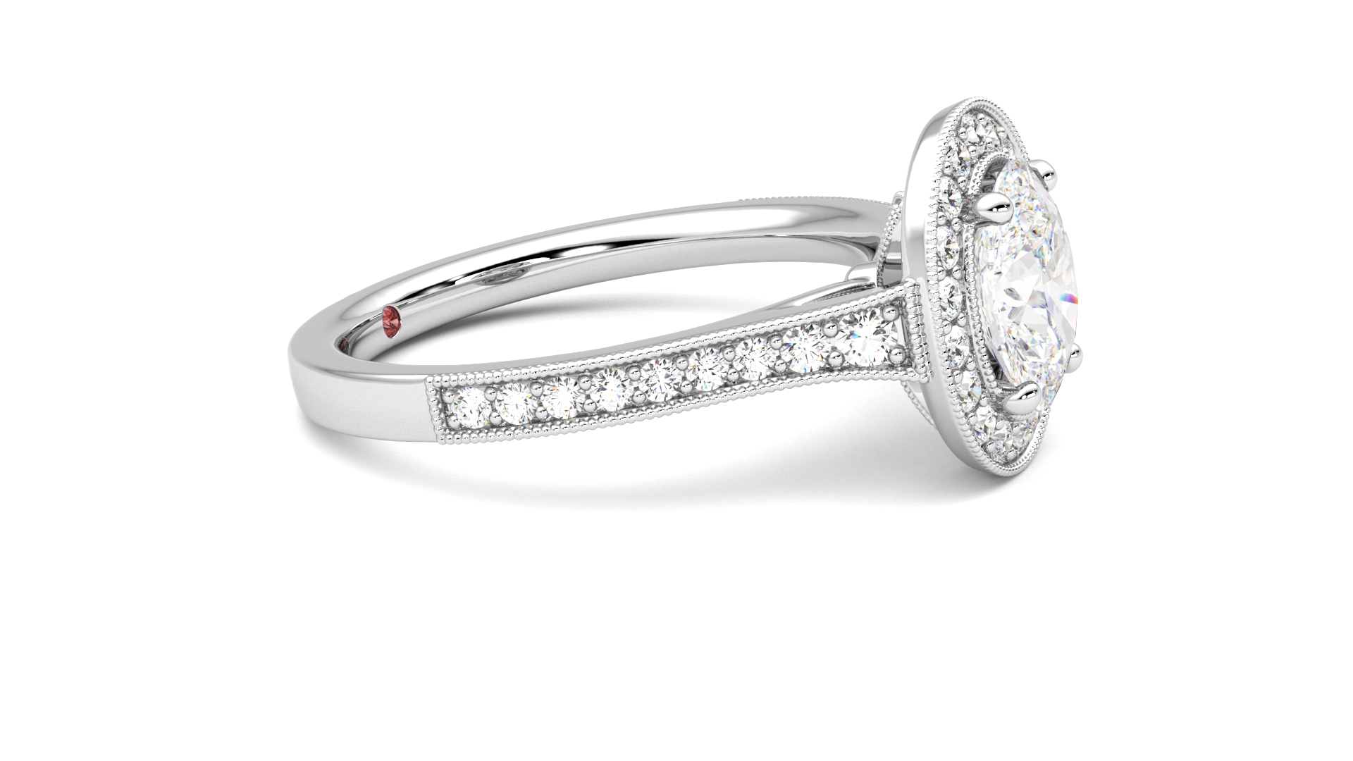 Taylor & Hart Talisman Oval Engagement Ring 360 degree image 8
