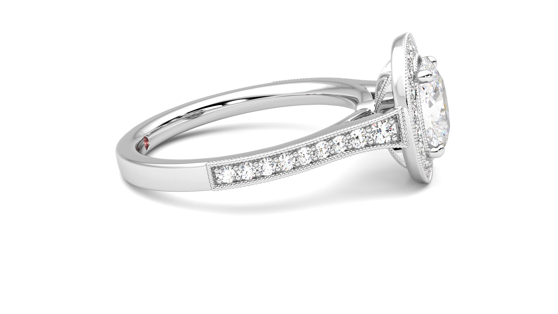 Taylor & Hart Talisman Oval Engagement Ring 360 degree image 9