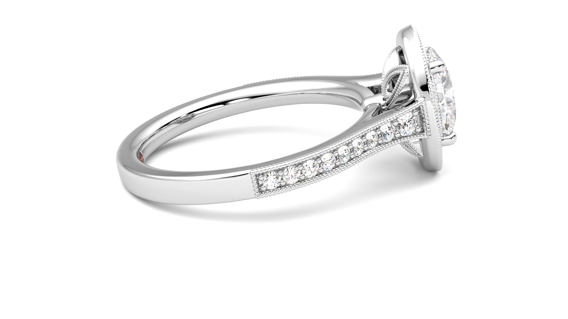 Taylor & Hart Talisman Oval Engagement Ring 360 degree image 10