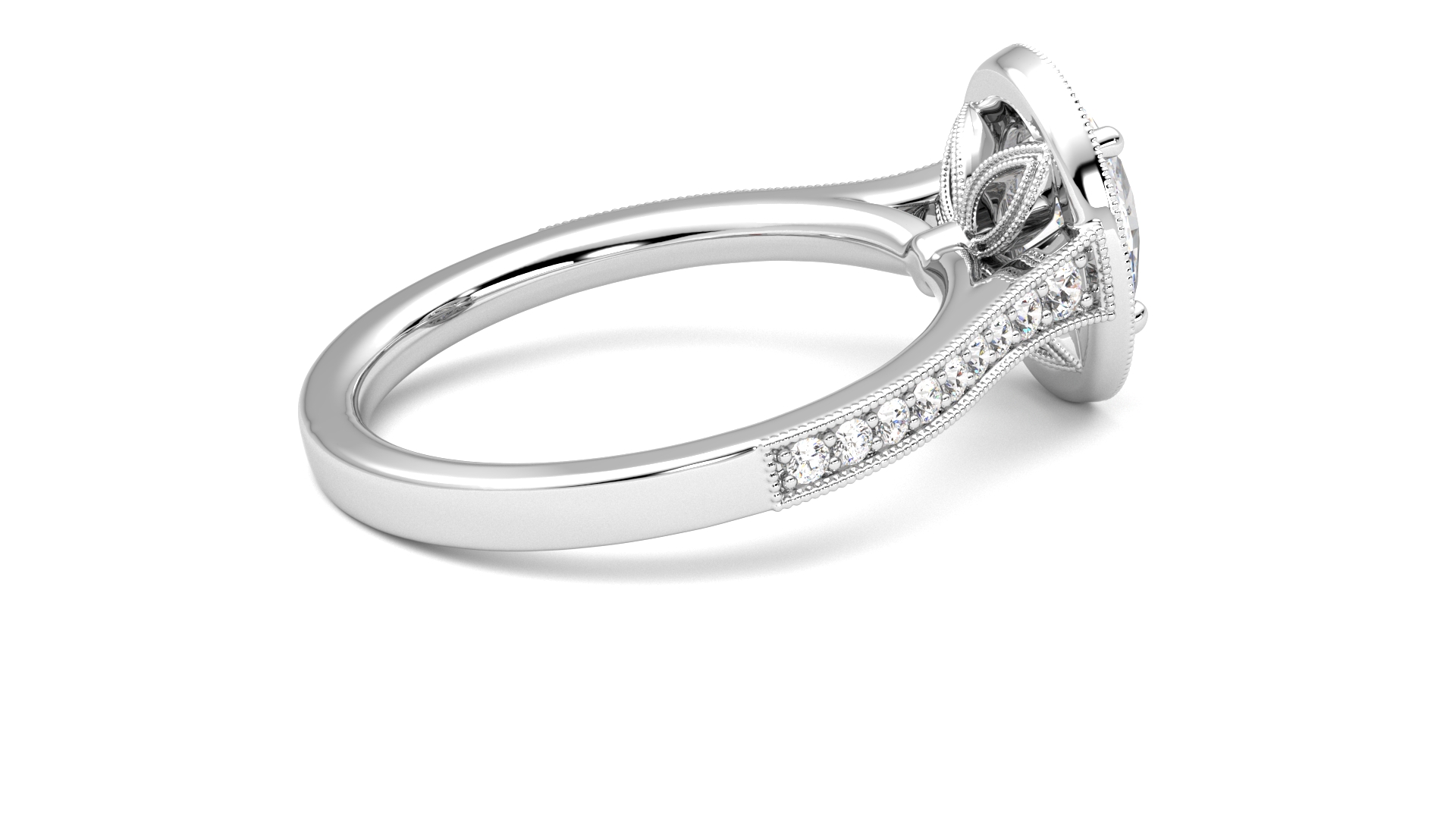 Taylor & Hart Talisman Oval Engagement Ring 360 degree image 11