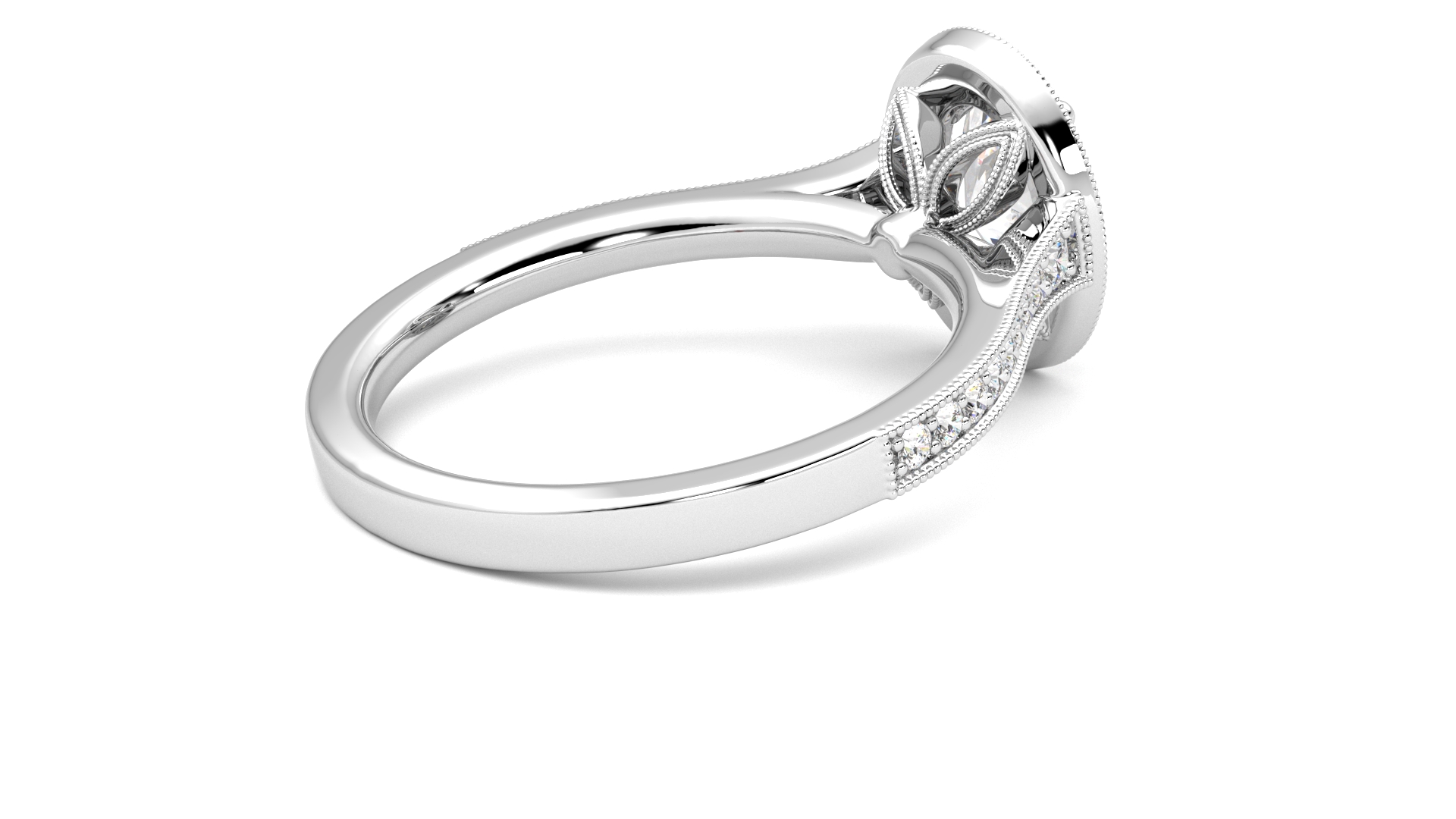 Taylor & Hart Talisman Oval Engagement Ring 360 degree image 12