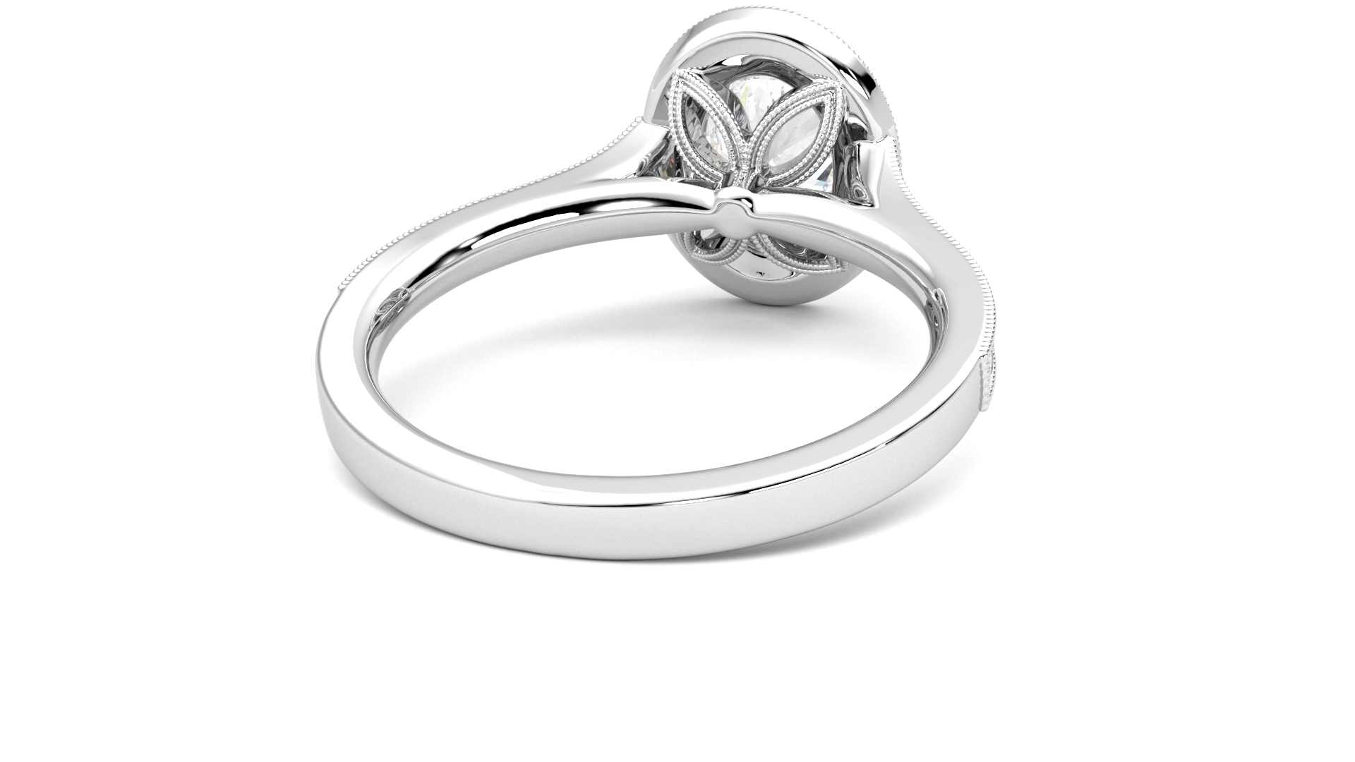 Taylor & Hart Talisman Oval Engagement Ring 360 degree image 14