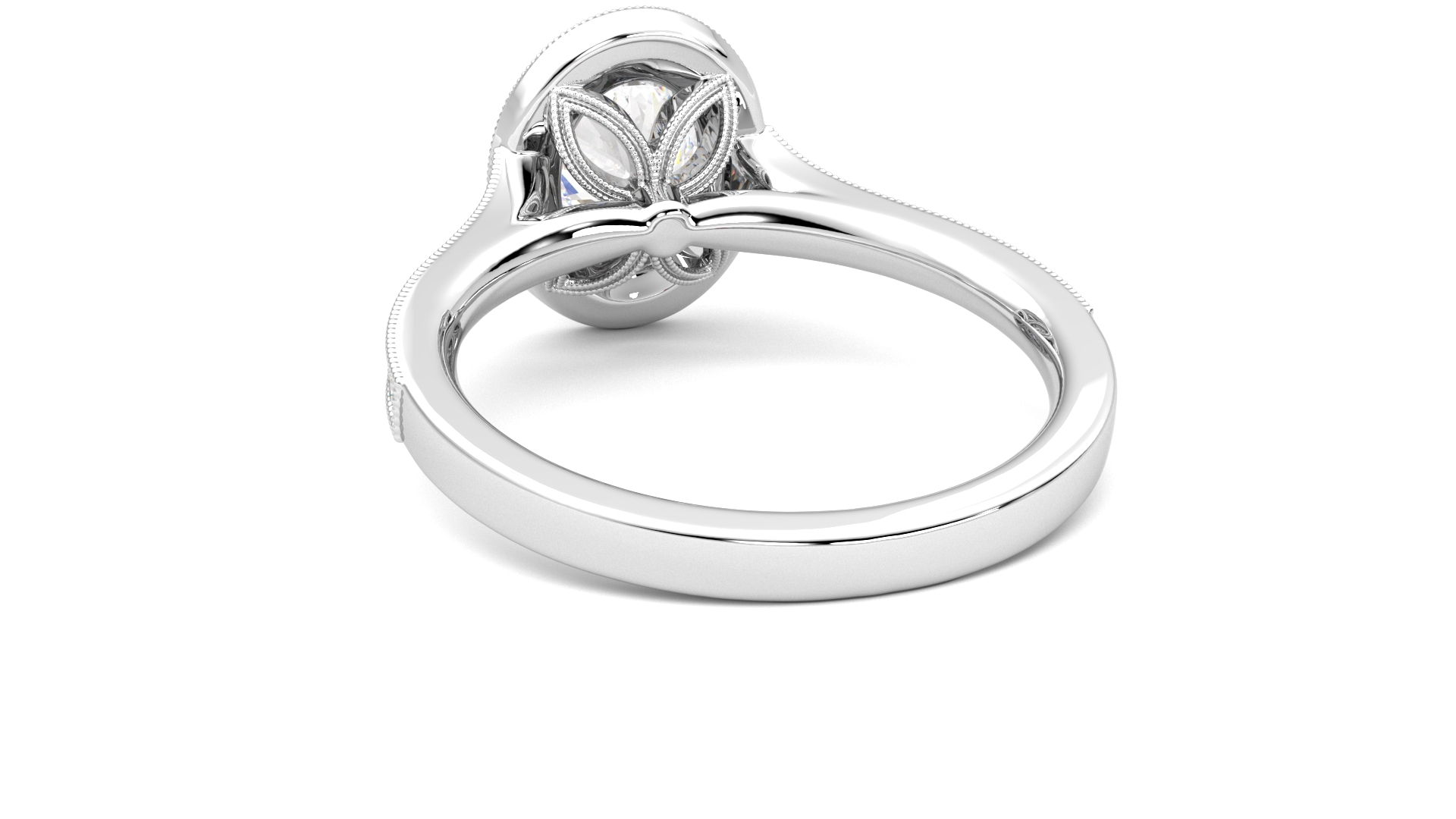 Taylor & Hart Talisman Oval Engagement Ring 360 degree image 16
