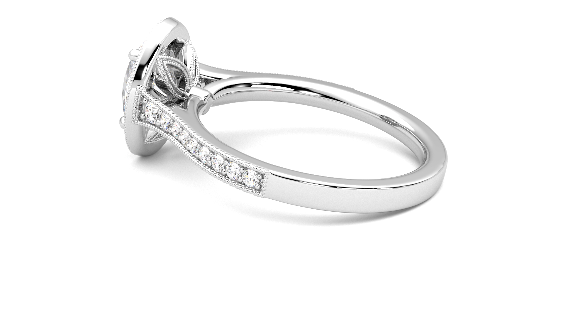 Taylor & Hart Talisman Oval Engagement Ring 360 degree image 19