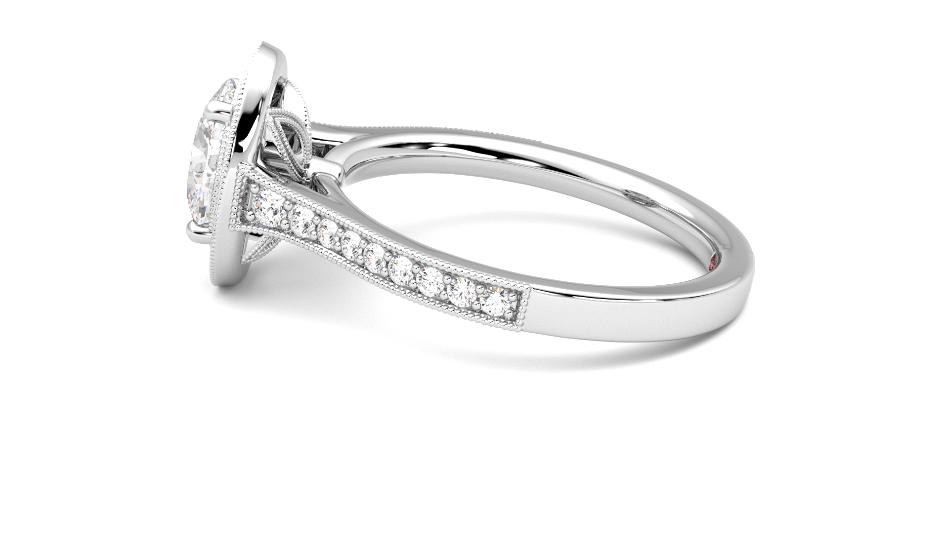 Taylor & Hart Talisman Oval Engagement Ring 360 degree image 20