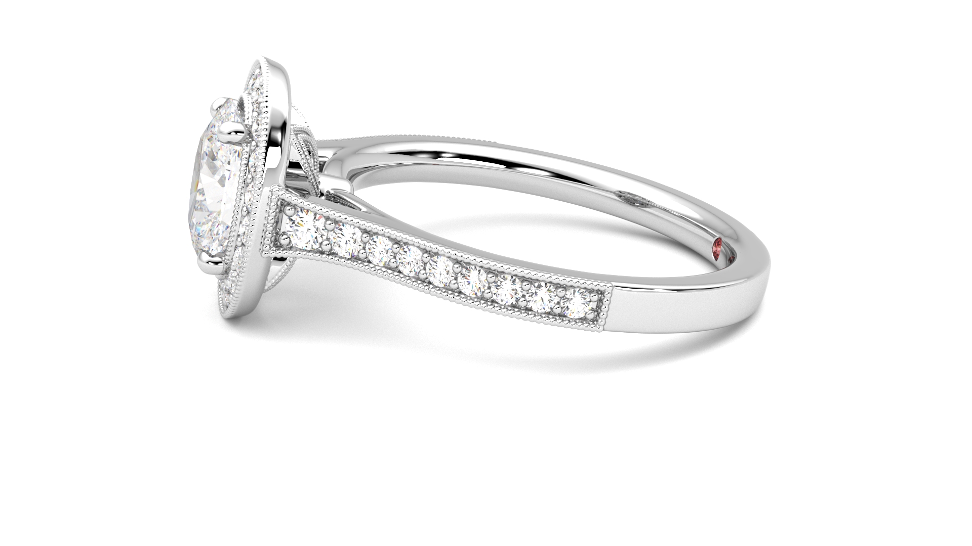 Taylor & Hart Talisman Oval Engagement Ring 360 degree image 21