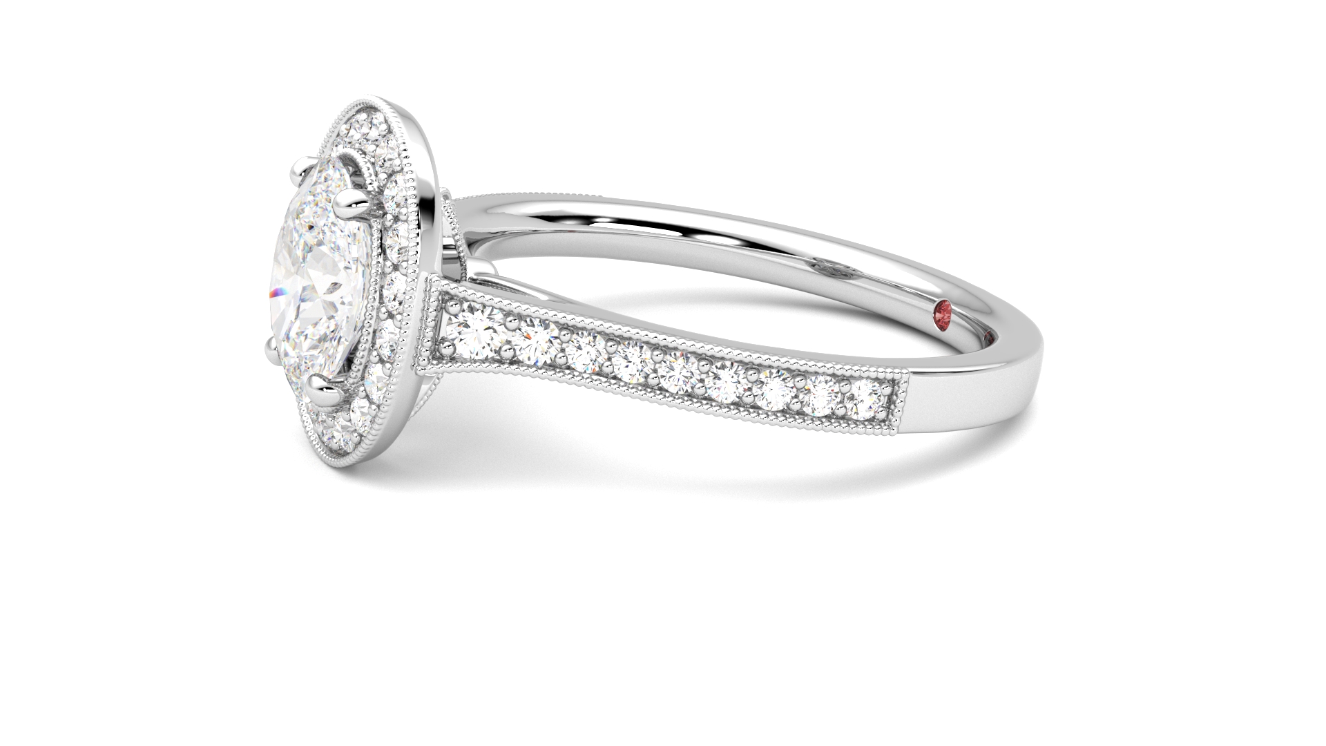 Taylor & Hart Talisman Oval Engagement Ring 360 degree image 22