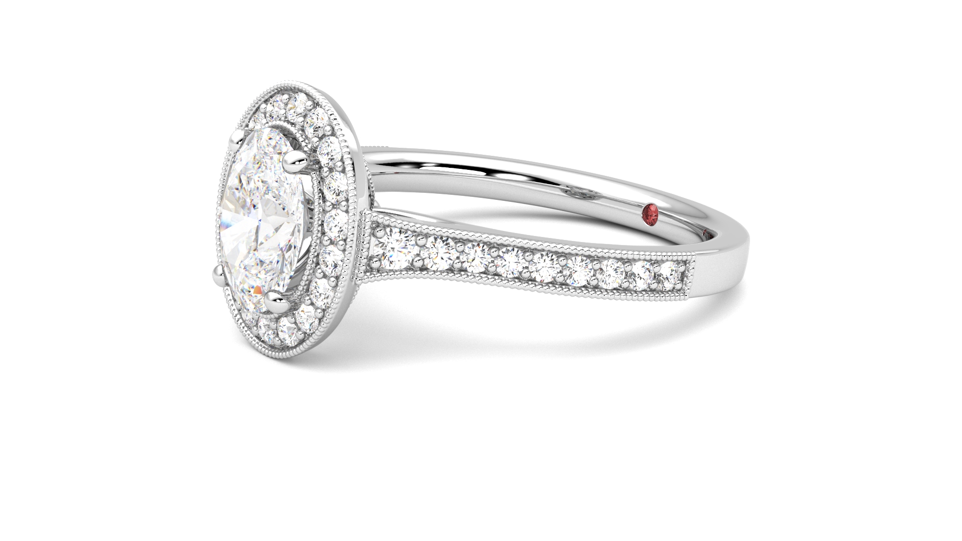 Taylor & Hart Talisman Oval Engagement Ring 360 degree image 23