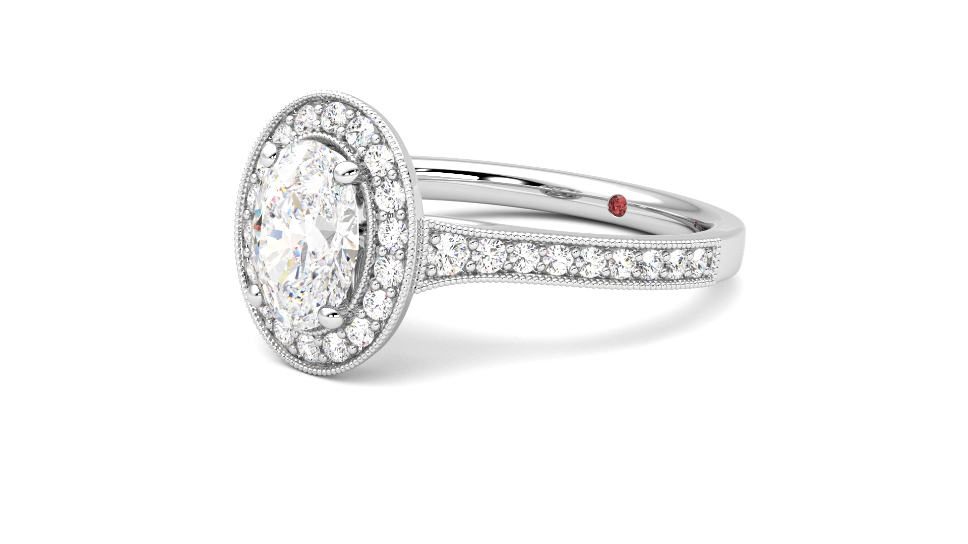 Taylor & Hart Talisman Oval Engagement Ring 360 degree image 24