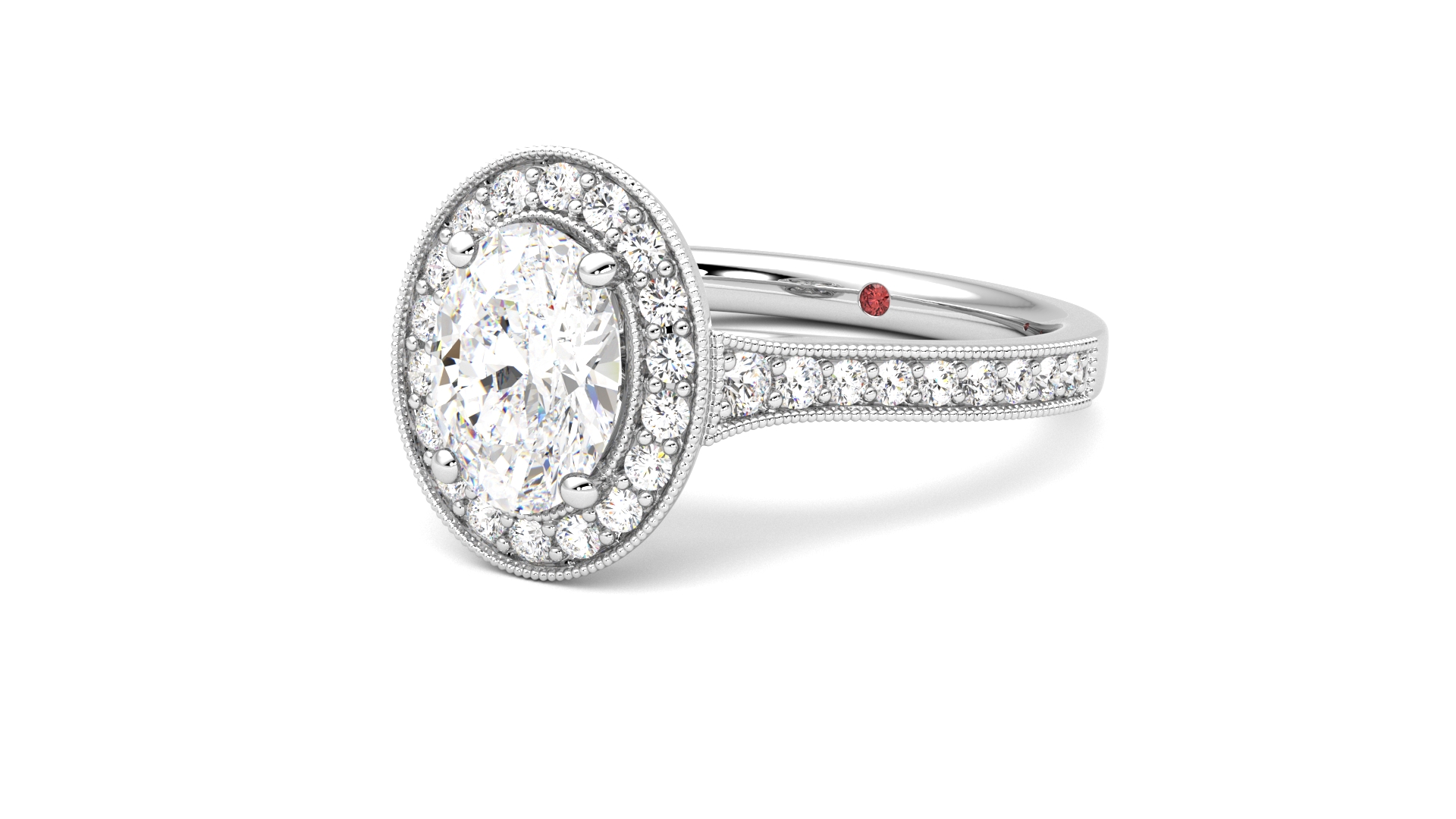 Taylor & Hart Talisman Oval Engagement Ring 360 degree image 25