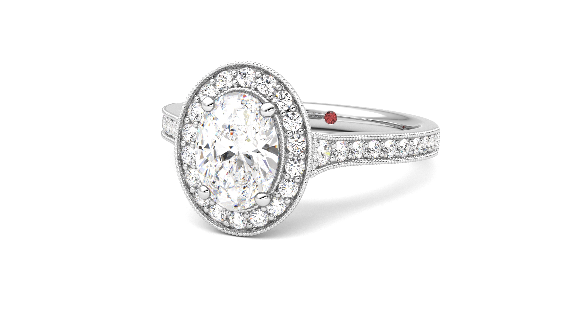 Taylor & Hart Talisman Oval Engagement Ring 360 degree image 26