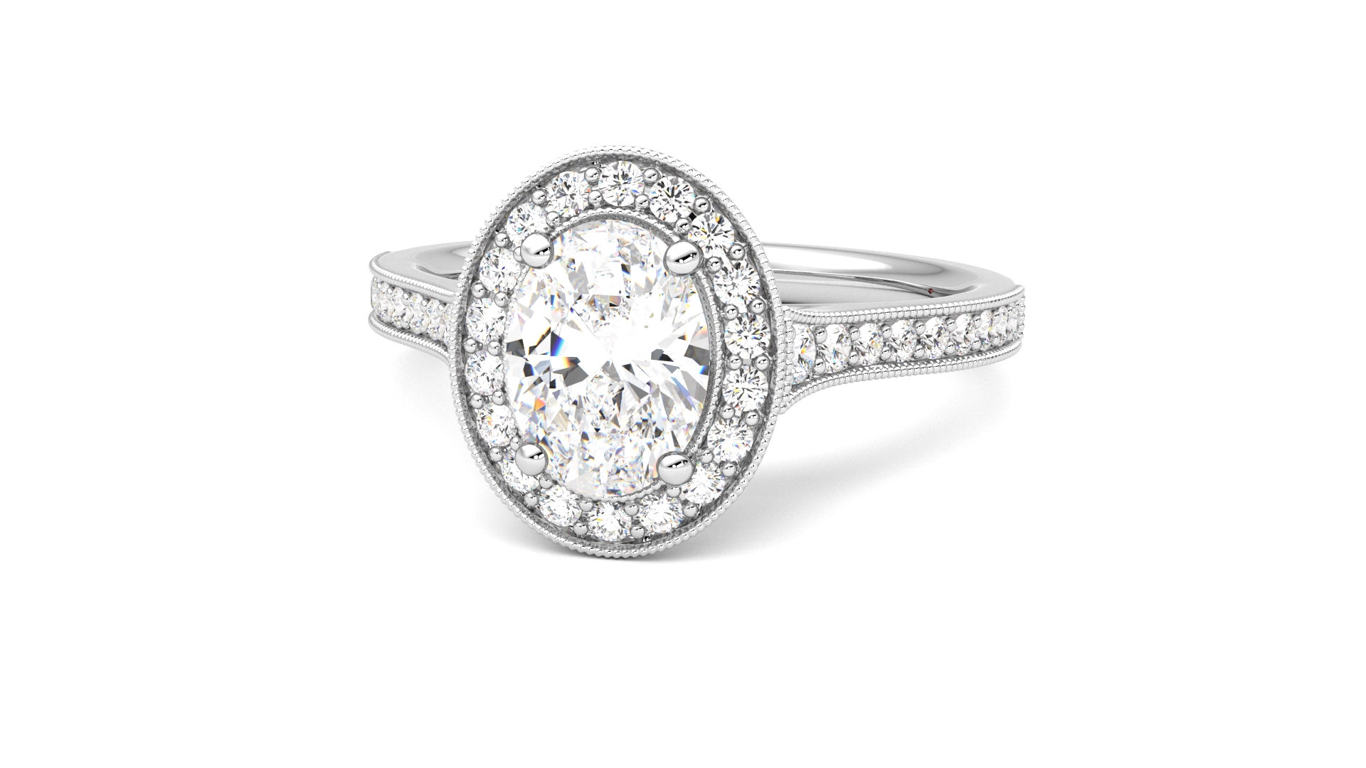 Taylor & Hart Talisman Oval Engagement Ring 360 degree image 27