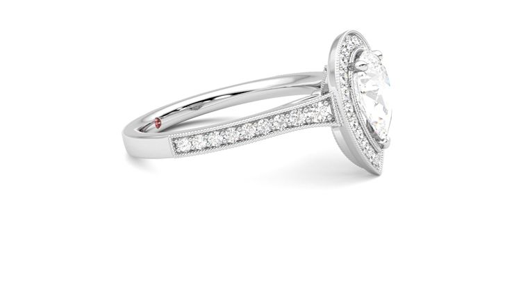Taylor & Hart Talisman Pear Engagement Ring 360 degree image 8