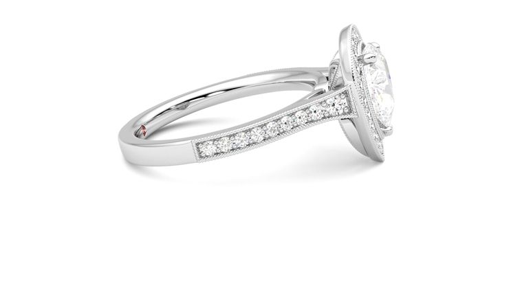 Taylor & Hart Talisman Pear Engagement Ring 360 degree image 9
