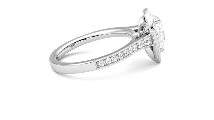 Taylor & Hart Talisman Pear Engagement Ring 360 degree image 10