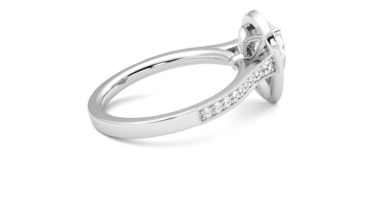 Taylor & Hart Talisman Pear Engagement Ring 360 degree image 11