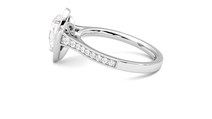 Taylor & Hart Talisman Pear Engagement Ring 360 degree image 20