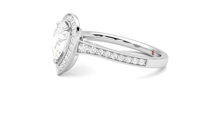 Taylor & Hart Talisman Pear Engagement Ring 360 degree image 22