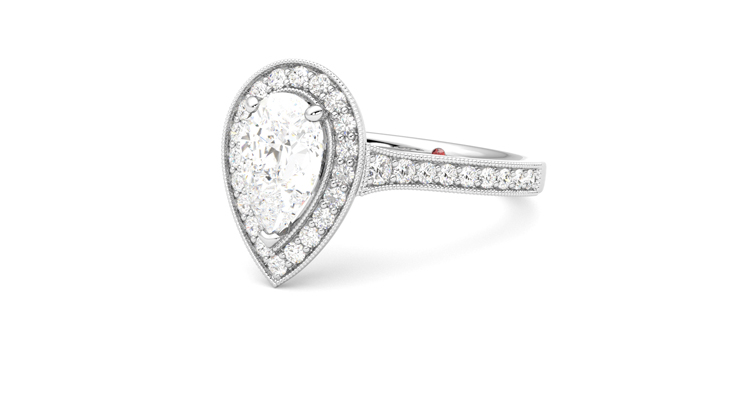 Talisman | 18Ct White Gold Halo Style Engagement Ring | Taylor & Hart