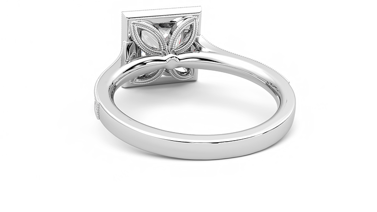 Taylor & Hart Talisman Princess Engagement Ring 360 degree image 16