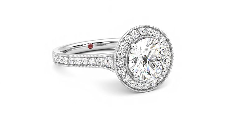 Taylor & Hart Talisman Round Engagement Ring 360 degree image 5