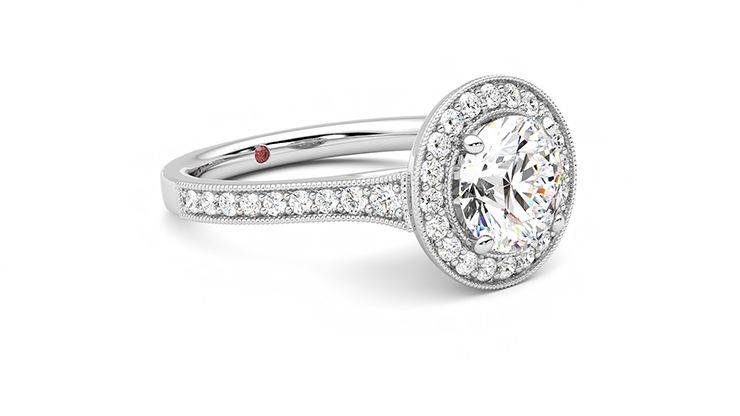 Taylor & Hart Talisman Round Engagement Ring 360 degree image 6