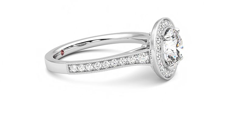 Taylor & Hart Talisman Round Engagement Ring 360 degree image 8