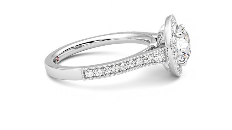 Taylor & Hart Talisman Round Engagement Ring 360 degree image 9