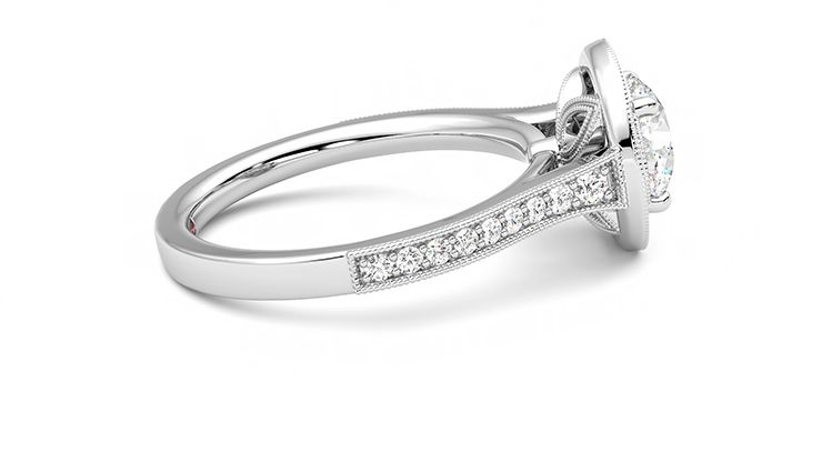 Taylor & Hart Talisman Round Engagement Ring 360 degree image 10