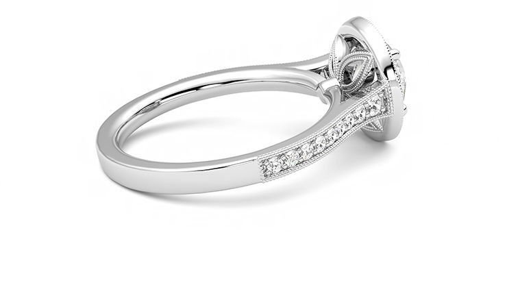 Taylor & Hart Talisman Round Engagement Ring 360 degree image 11