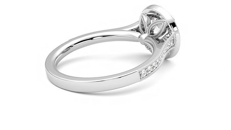 Taylor & Hart Talisman Round Engagement Ring 360 degree image 12