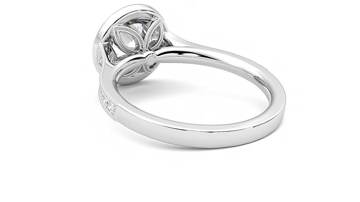 Taylor & Hart Talisman Round Engagement Ring 360 degree image 17