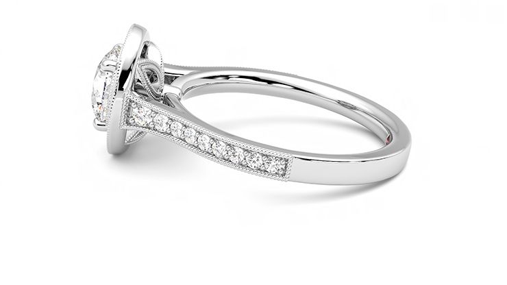 Taylor & Hart Talisman Round Engagement Ring 360 degree image 20