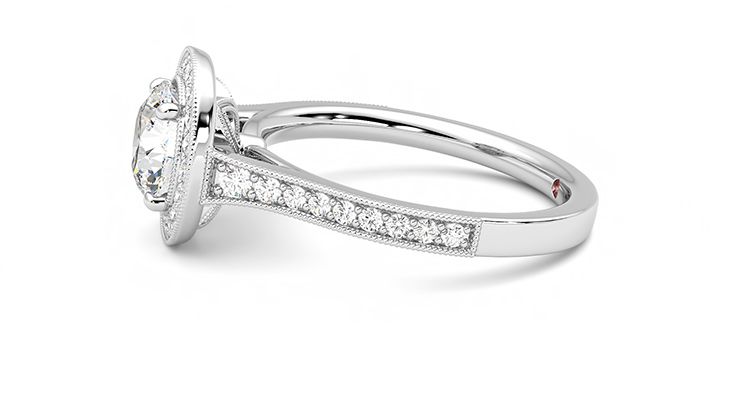 Taylor & Hart Talisman Round Engagement Ring 360 degree image 21