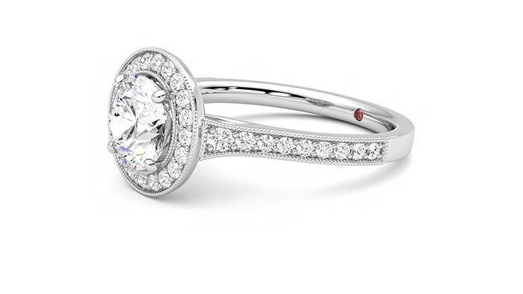 Taylor & Hart Talisman Round Engagement Ring 360 degree image 23