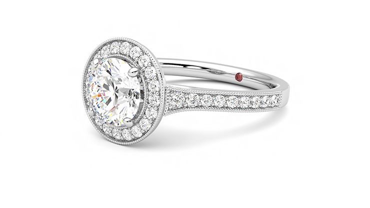 Taylor & Hart Talisman Round Engagement Ring 360 degree image 24