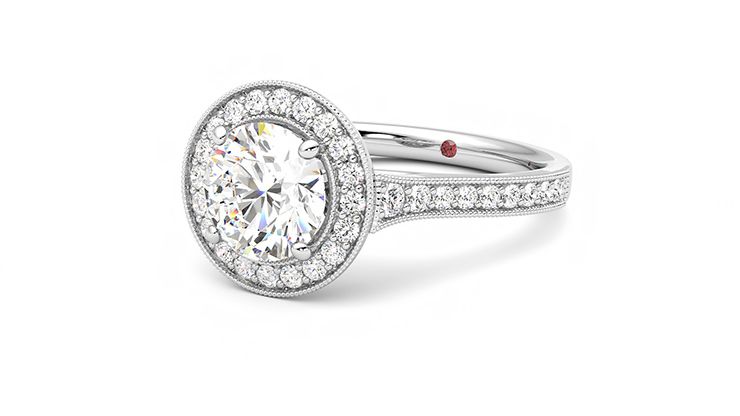 Taylor & Hart Talisman Round Engagement Ring 360 degree image 25